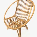 Rohe rattan vintage high chair by Rohe Noordwolde