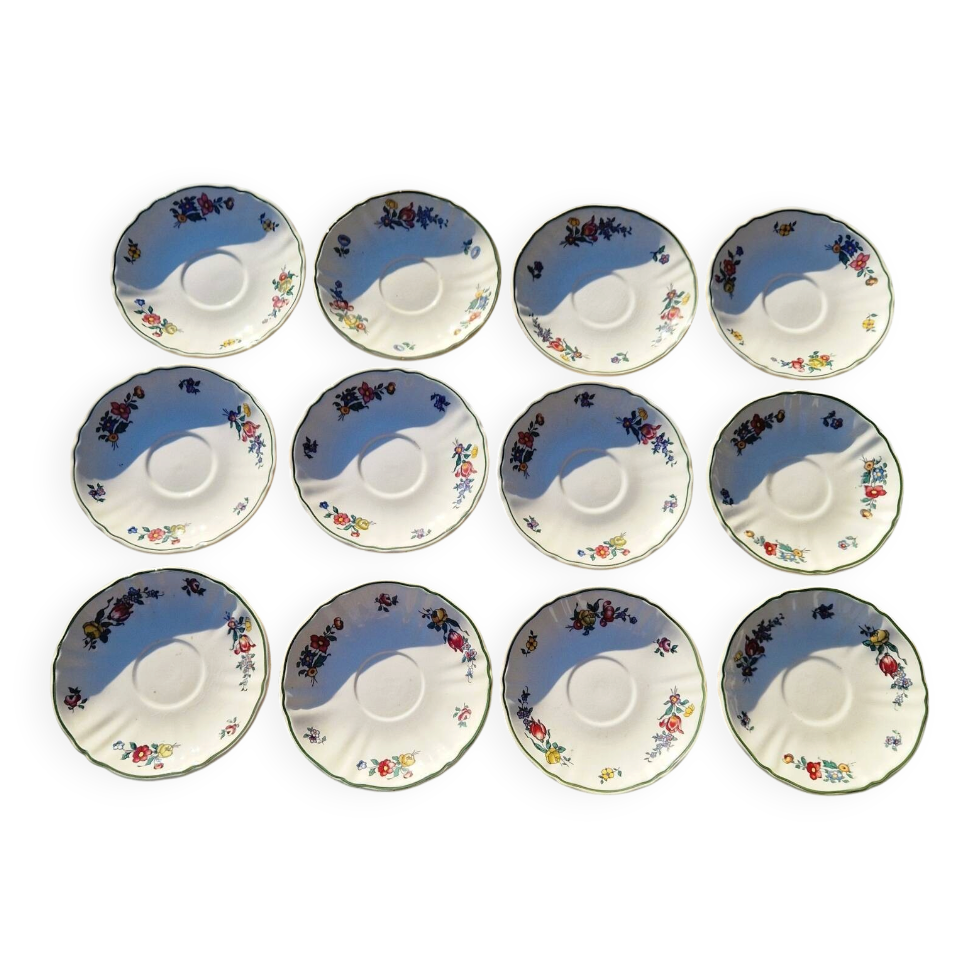 Set of 12 saucers Villeroy Boch model 1562
