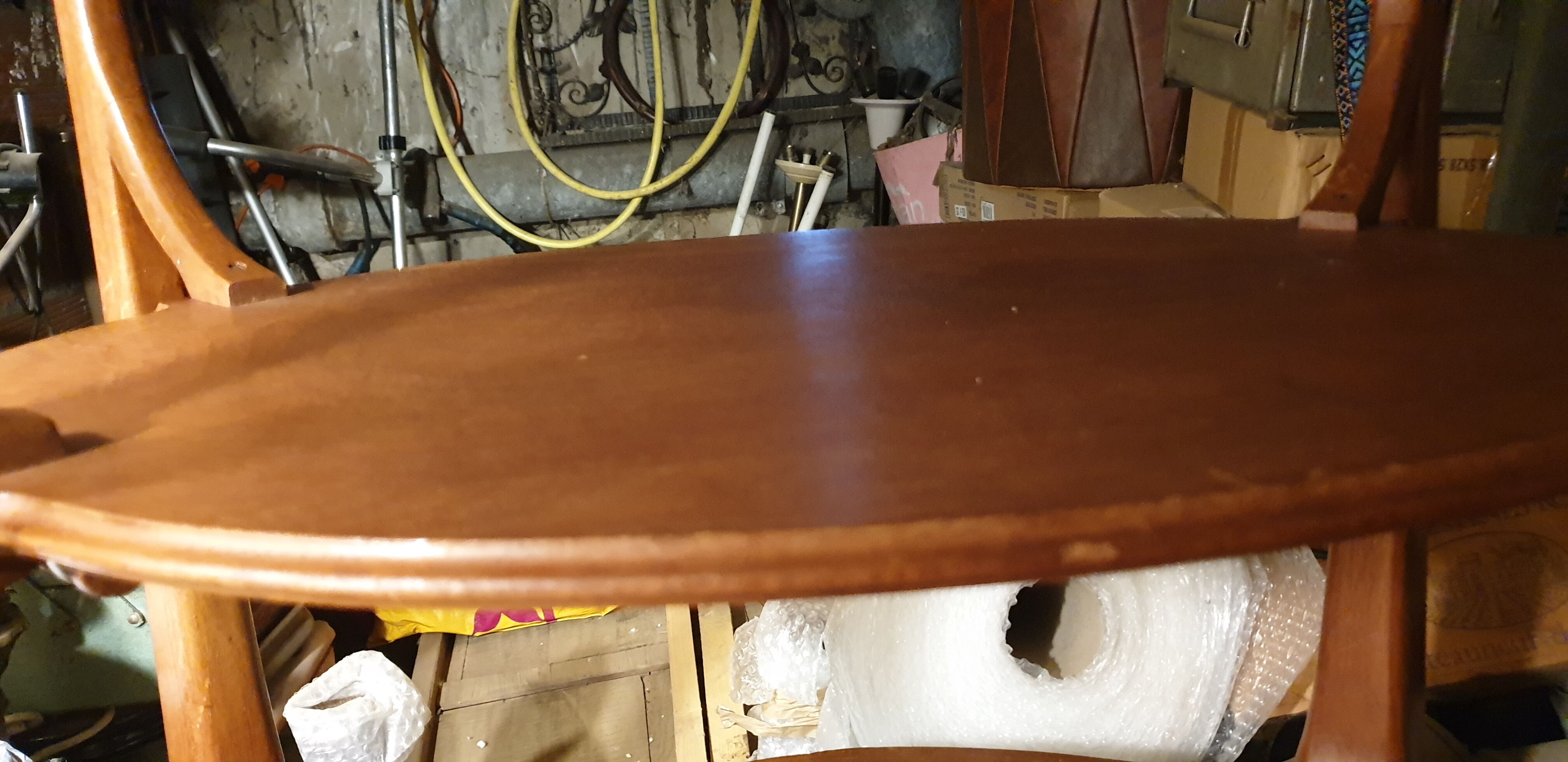 Table à thé époque art nouveau en accajou massif