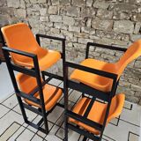 Set of 4 1970s Space Age armchairs