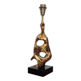 Michel Jaubert, gilt bronze lamp base. 1970s