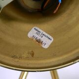 Plafonnier en laiton des années 1960 de style Space Age avec 10 boules en verre par Kaiser.