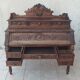 Louis XIII cylinder desk in carved oak, 19th century.