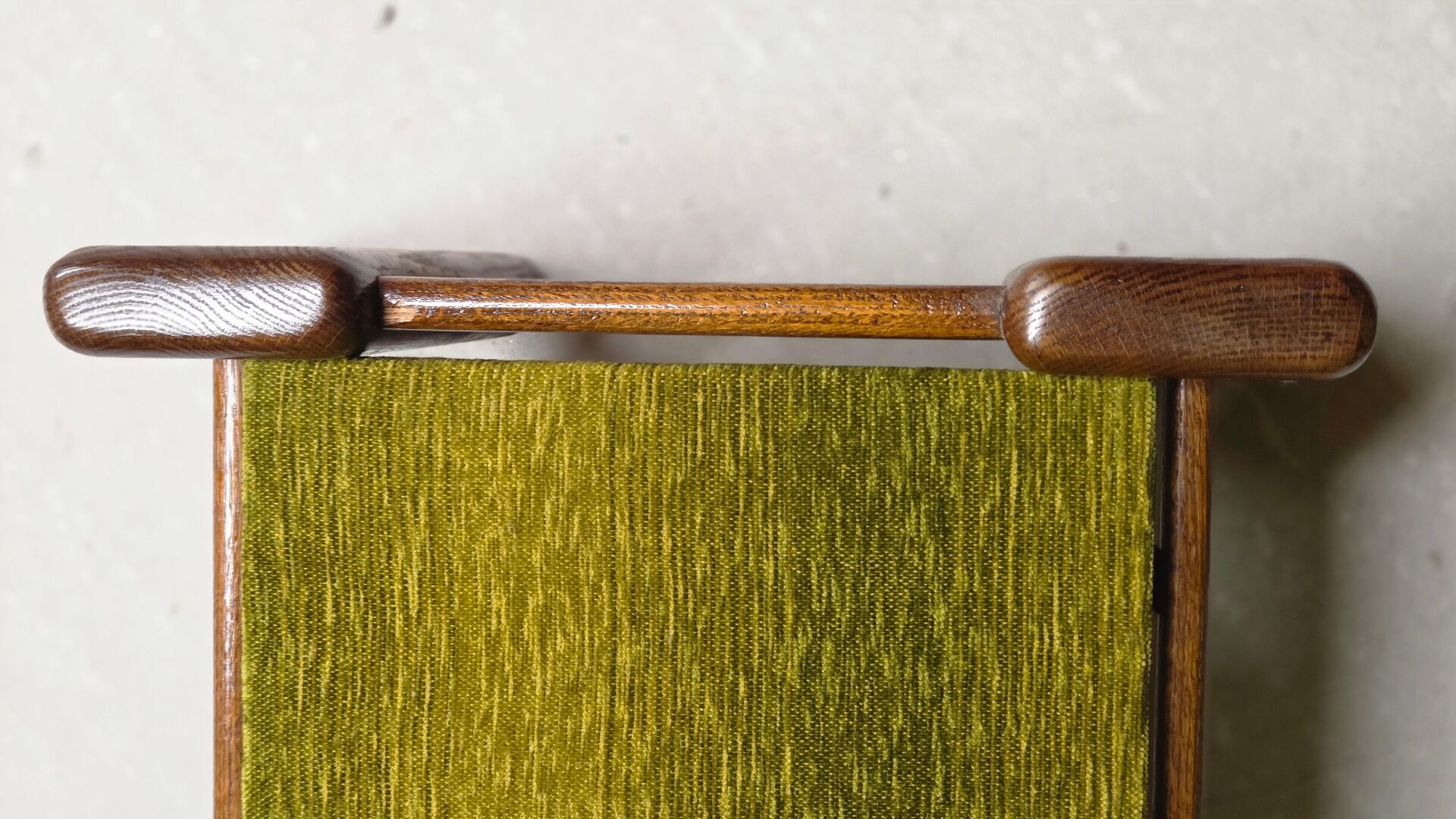 Brutalist oak footstool end table – 1970s
