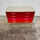Raymond Loewy red orange chest of drawers