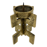 Brutalist candlestick • Austria • Brass • 1970