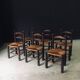 French Provincial Dining Chairs by Charles Dudouyt, France, 1940s, Set of 6