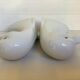 Pair of white bird, geese and duck bookends