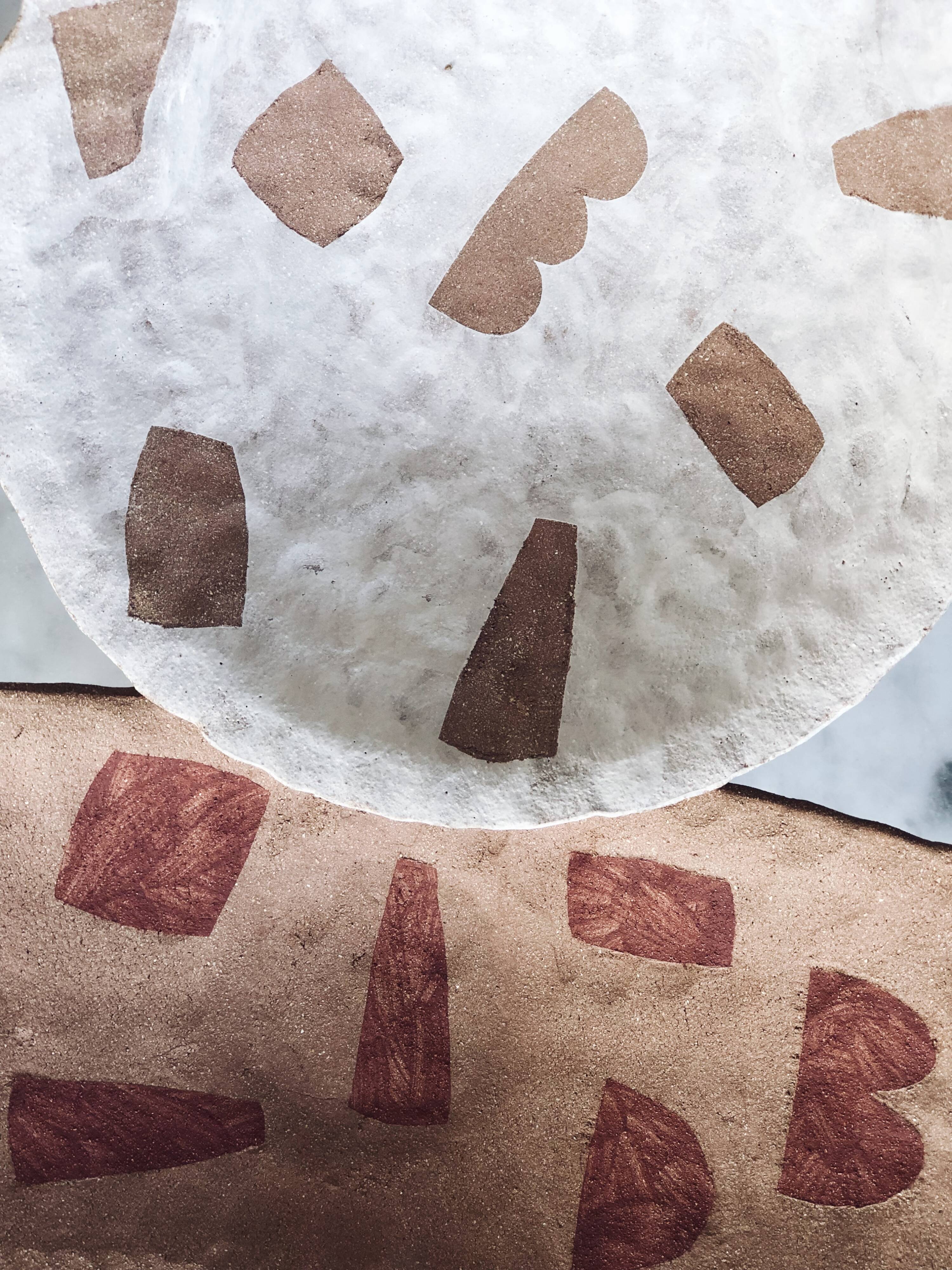 White & pink shape basket