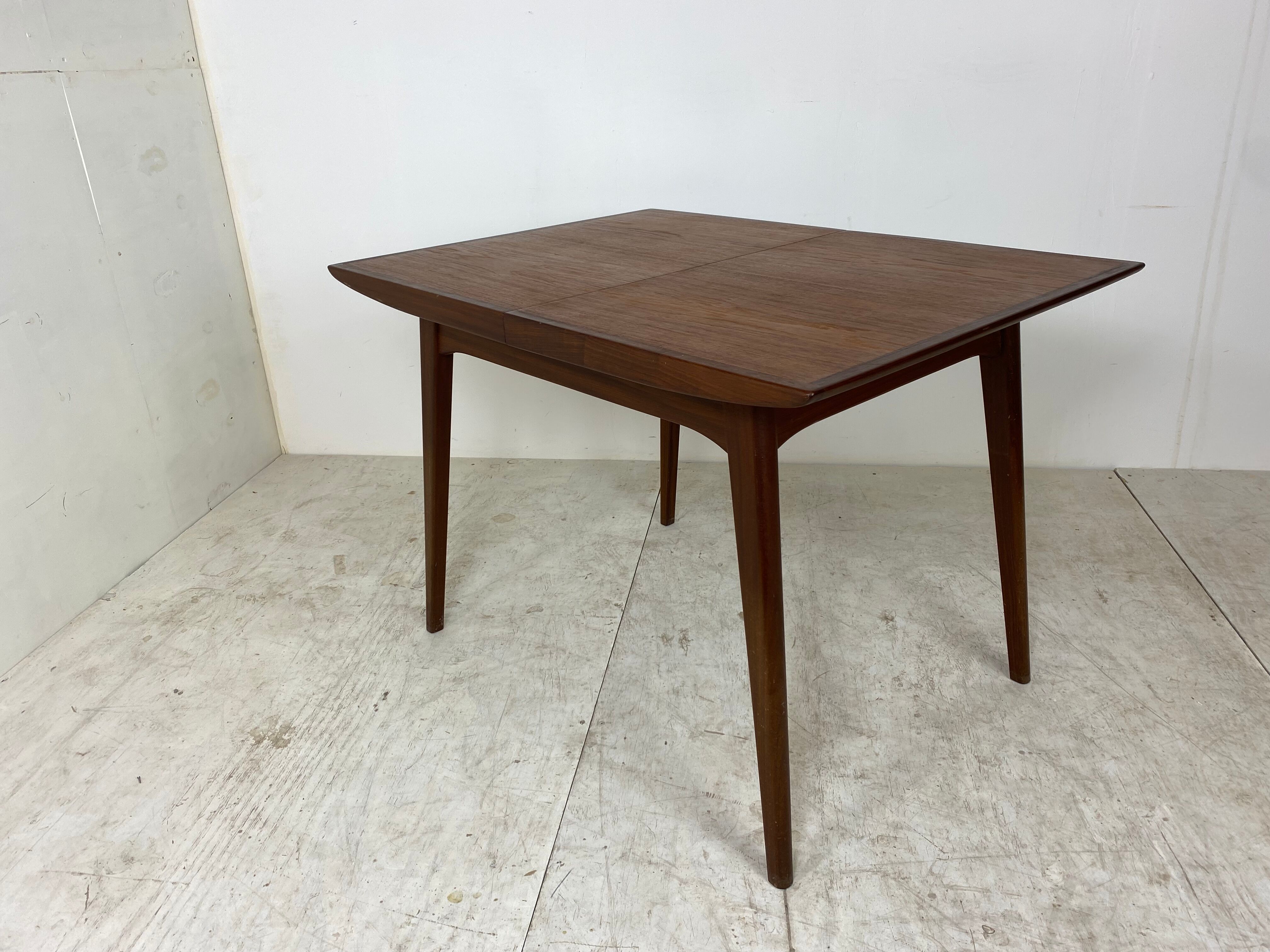 Vintage teak dining table Louis Van Teeffelen 1960s
