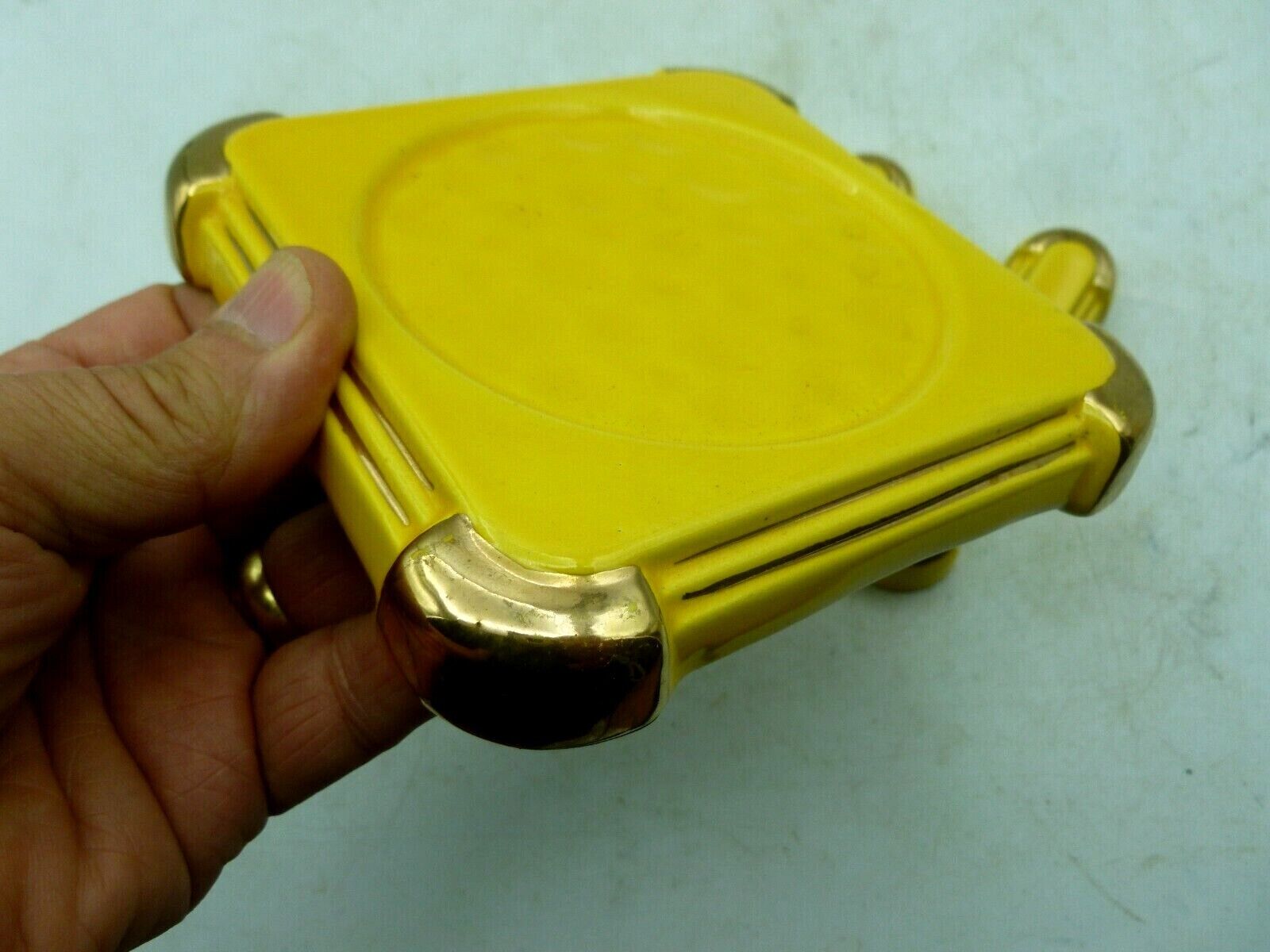 Vintage knife holder and bottle underside