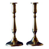 Pair of brass candlesticks