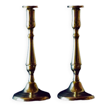 Pair of brass candlesticks