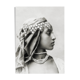 Portrait de profil d'une femme maure Algérie XIXème siècle