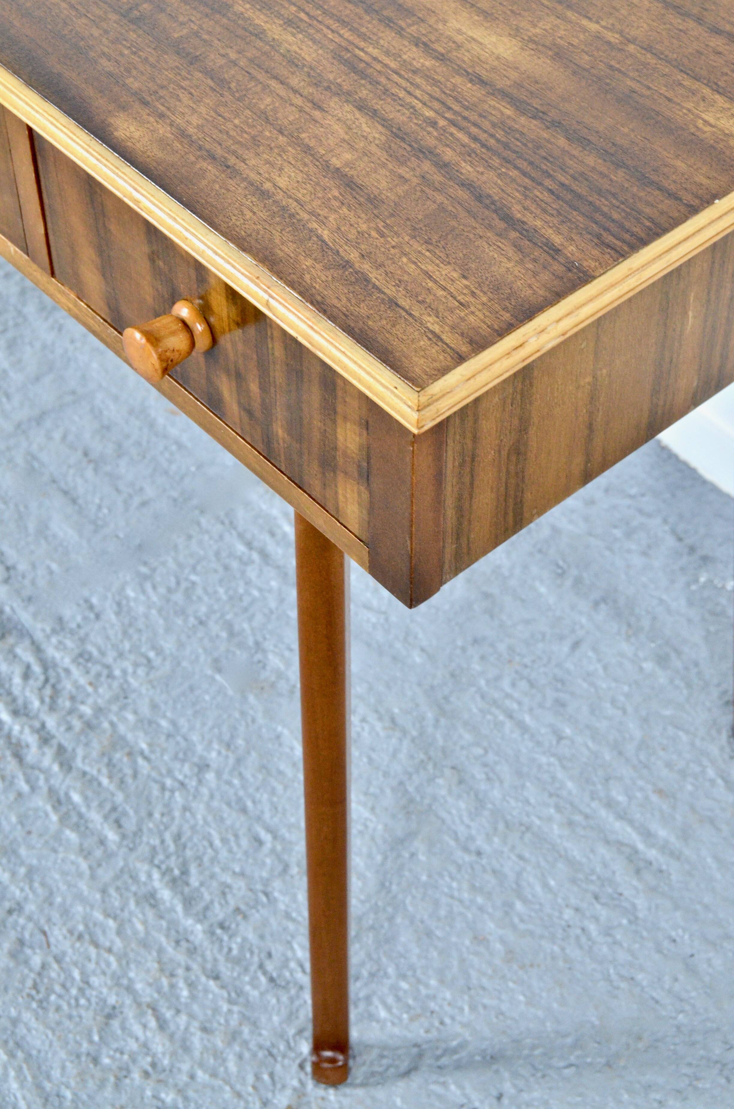 Midcentury Walnut Console Table / Desk By Morris Of Glasgow. Vintage