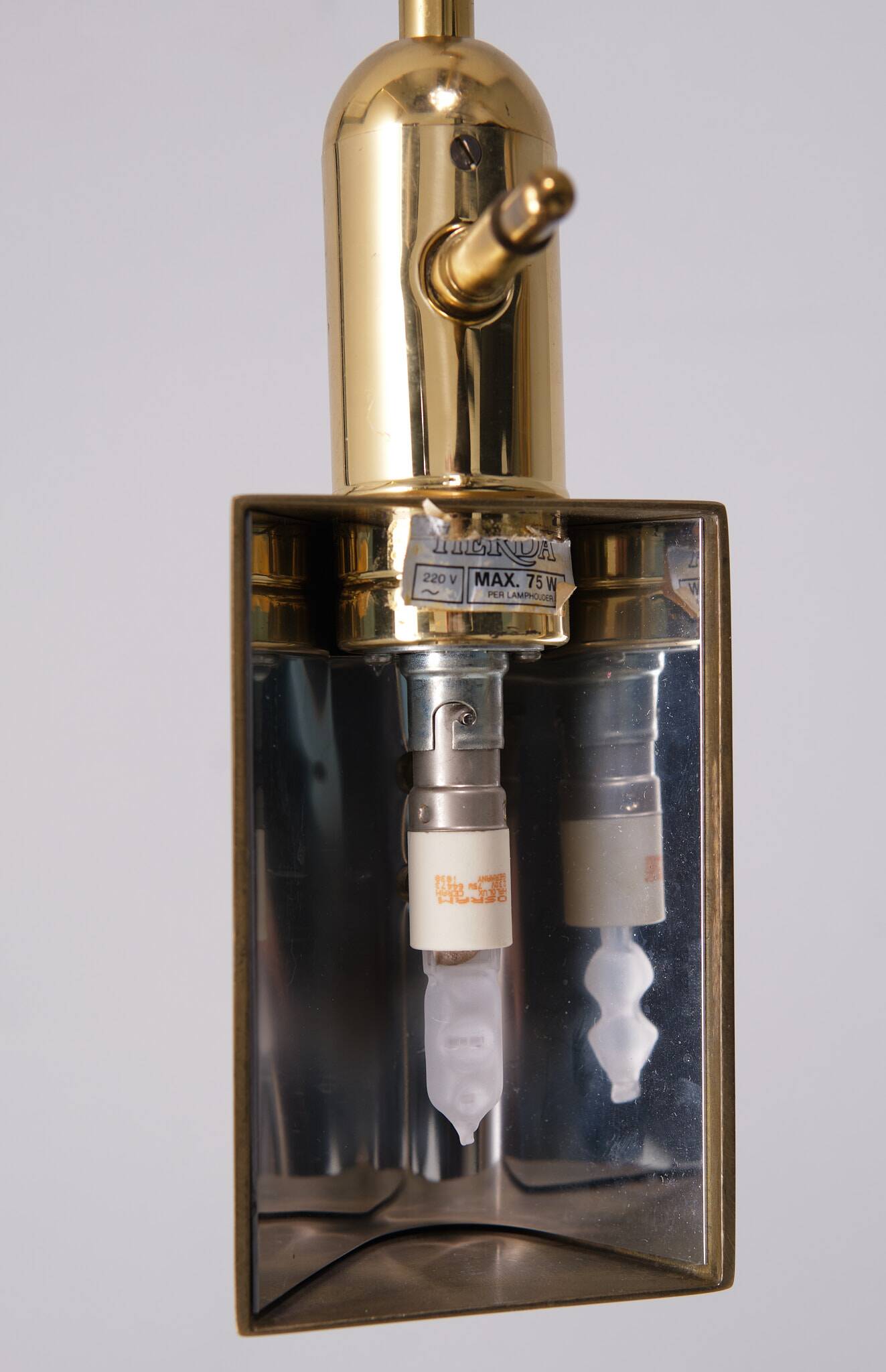 Herda Brass swing arm floor lamp 1980s