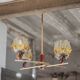 Vintage pendant light, Oberglass Austria glass pendant light, Murano style