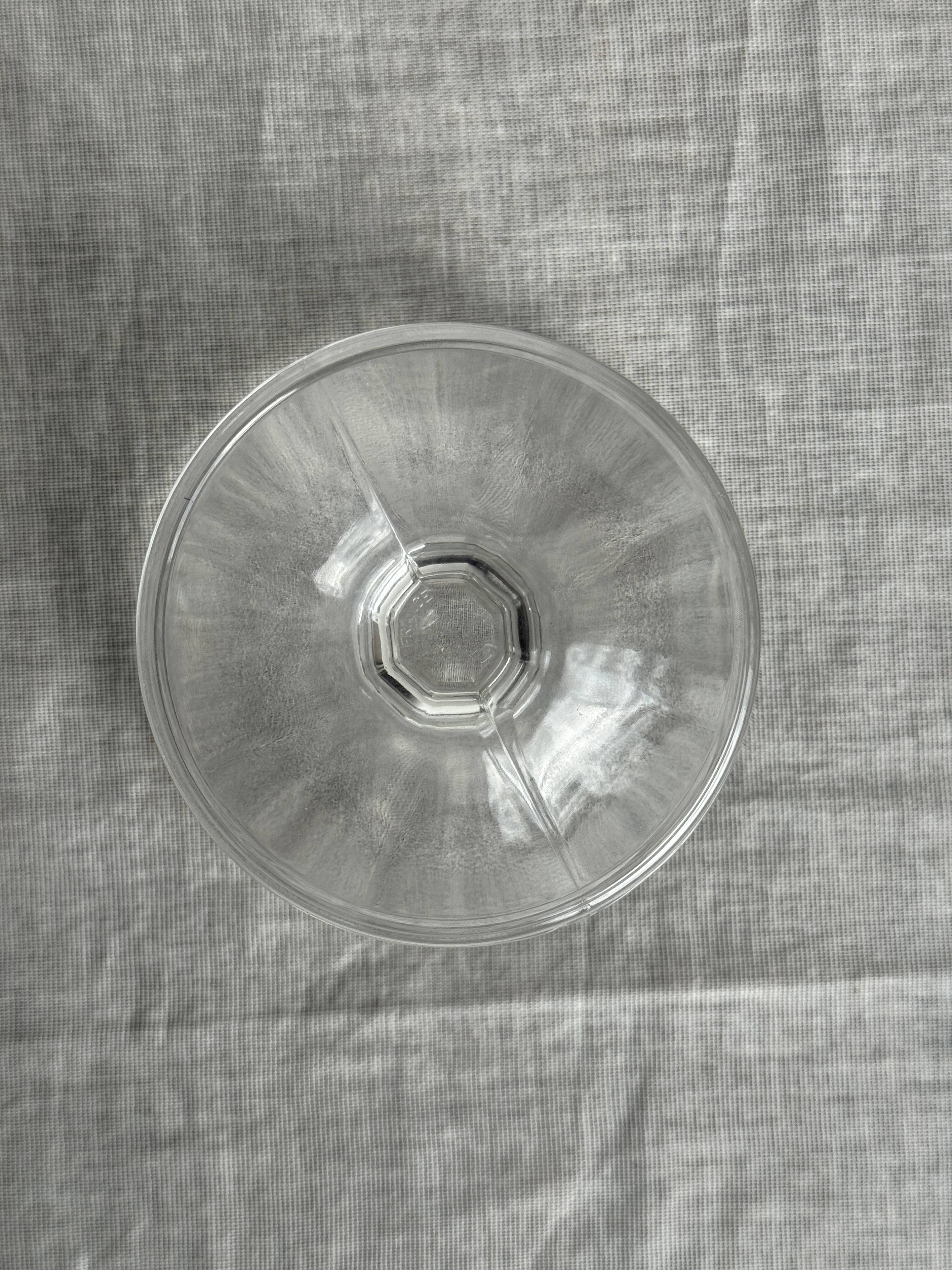 Set of 10 small vintage glass ice cream bowls.