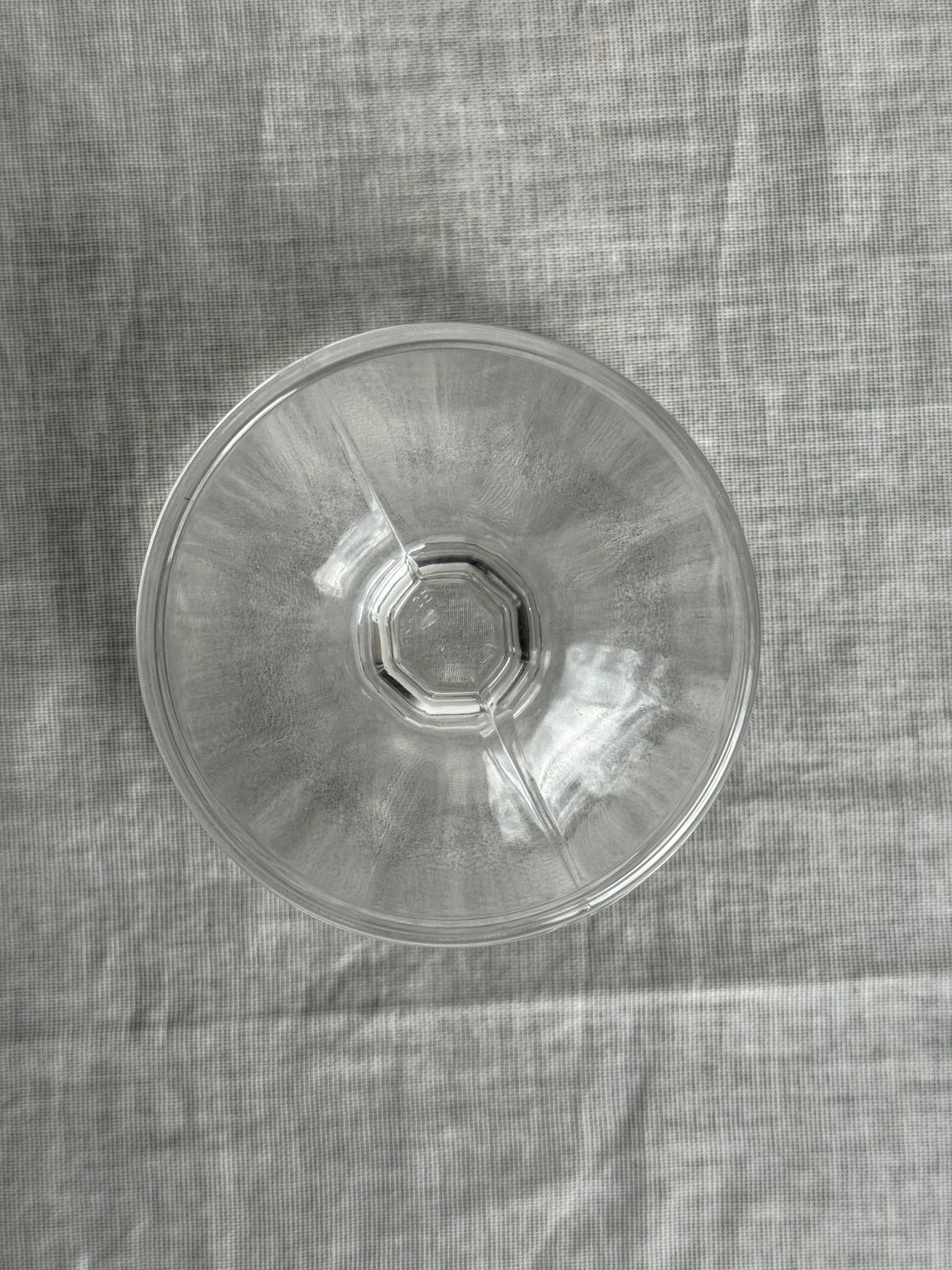Set of 10 small vintage glass ice cream bowls.
