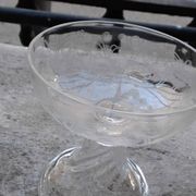 5 crystal champagne glasses, Saint Louis Cluny Graves, 12cl, pre-1936