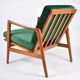 Restored original Scandinavian armchair, icon of the 60s, velvet