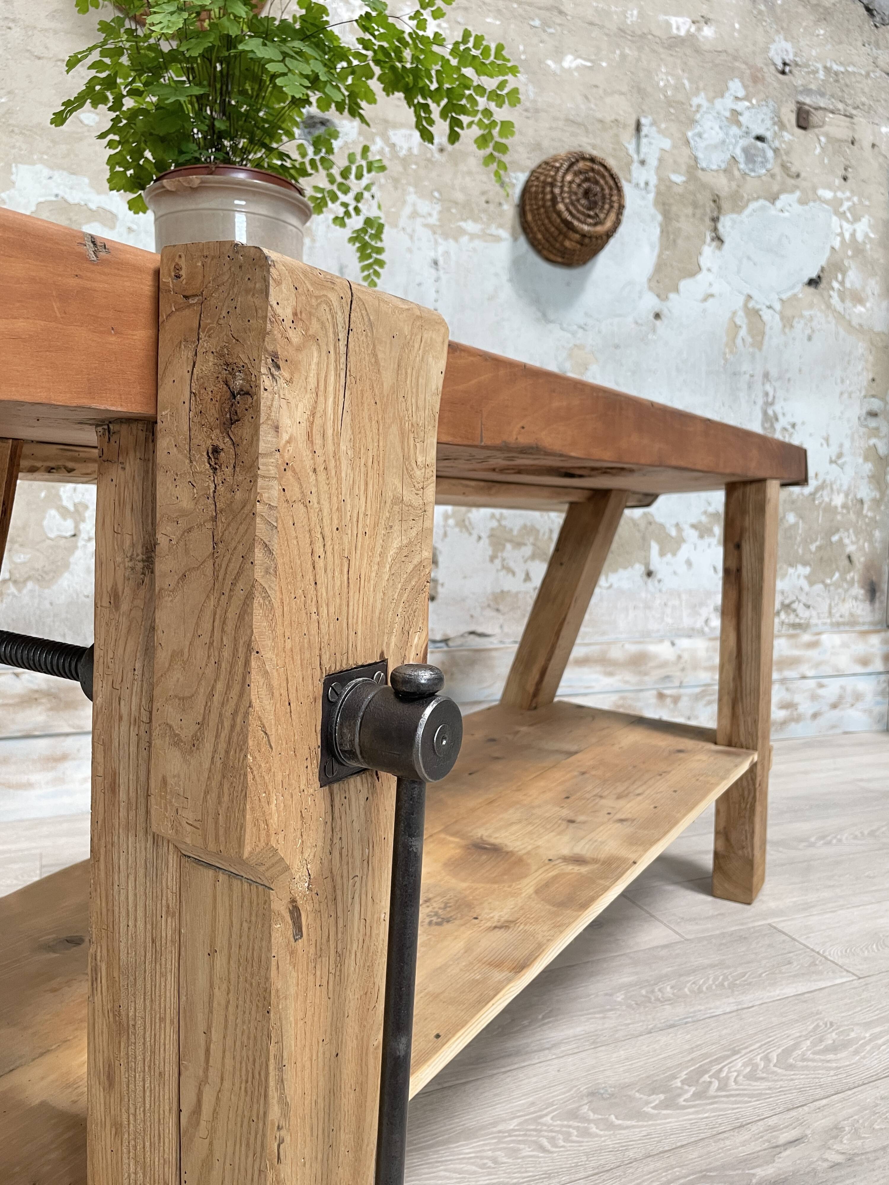 Solid wood workbench