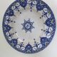 Assiette en faïence de Sarreguemines décor Rouen XIX ème