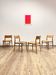 Mid century cherry wood dining chairs by Georg Leowald for Wilkhahn, Set of 4, Germany,1950s