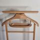 Vintage blond wood night valet, 50s-60s
