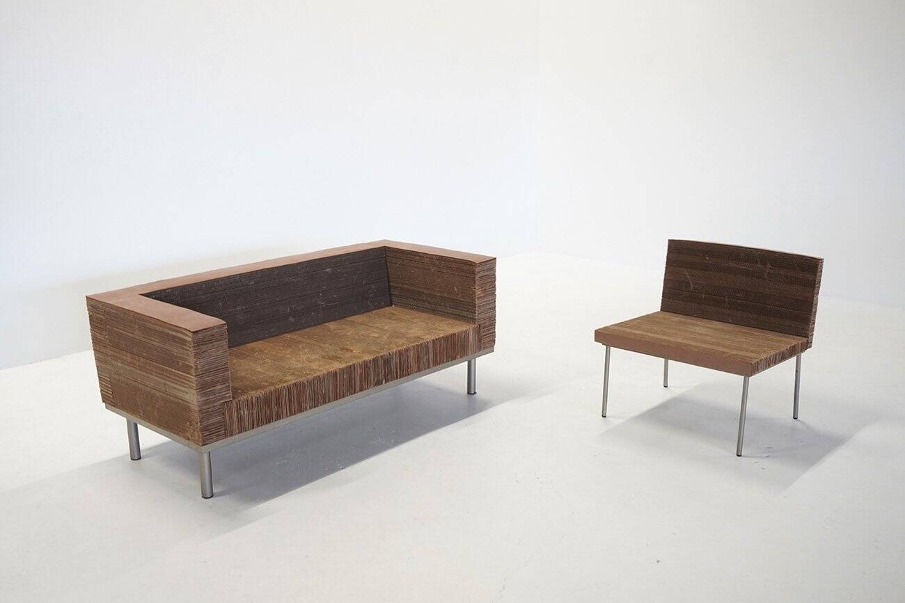 Ensemble de canapé et chaise Papel par les frères Campana pour Vitra, Suisse, 1993