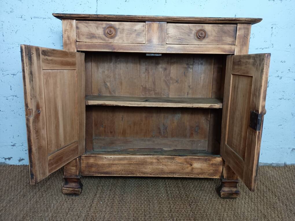 Vintage Parisian buffet in fir wood