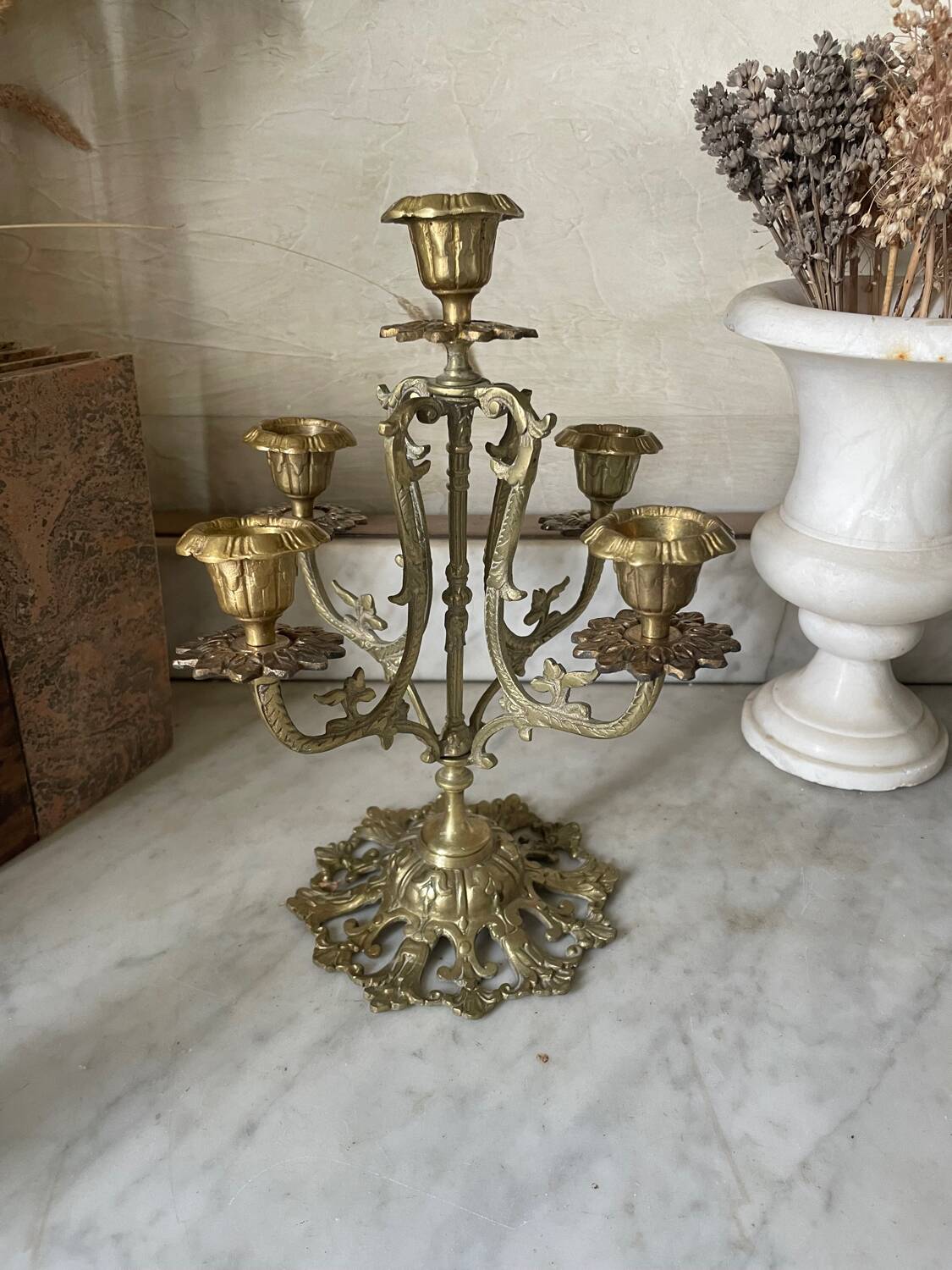 Victorian brass candlestick