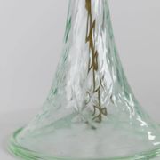 Vintage Murano glass table lamp – delicate green glass with a wavy shape – Italy 1980s – elegant decor, bedside lamp, gift idea