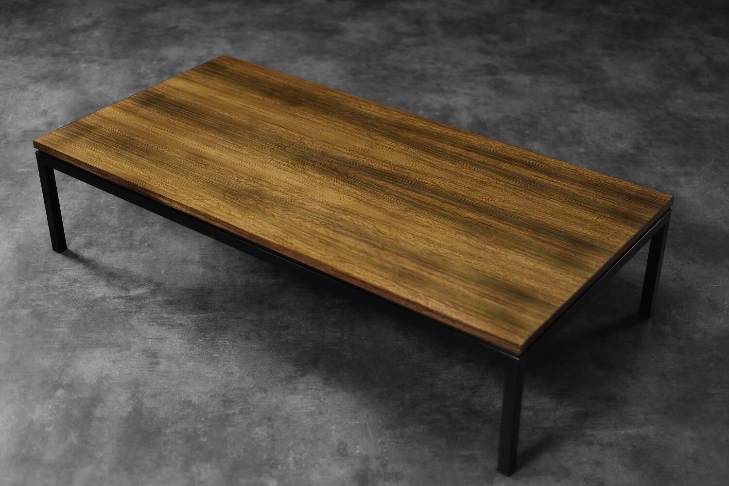 Vintage Mid-Century Danish Modern Brown Teak Low Coffee Table, 1960s