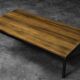 Vintage Mid-Century Danish Modern Brown Teak Low Coffee Table, 1960s