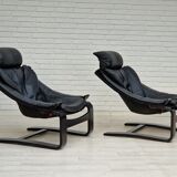 Set de 2 fauteuils Kroken par Ake Fribyter pour Nelo Suède années 1970