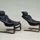 Set de 2 fauteuils Kroken par Ake Fribyter pour Nelo Suède années 1970
