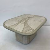 Table basse en travertin design milieu du siècle, années 1970