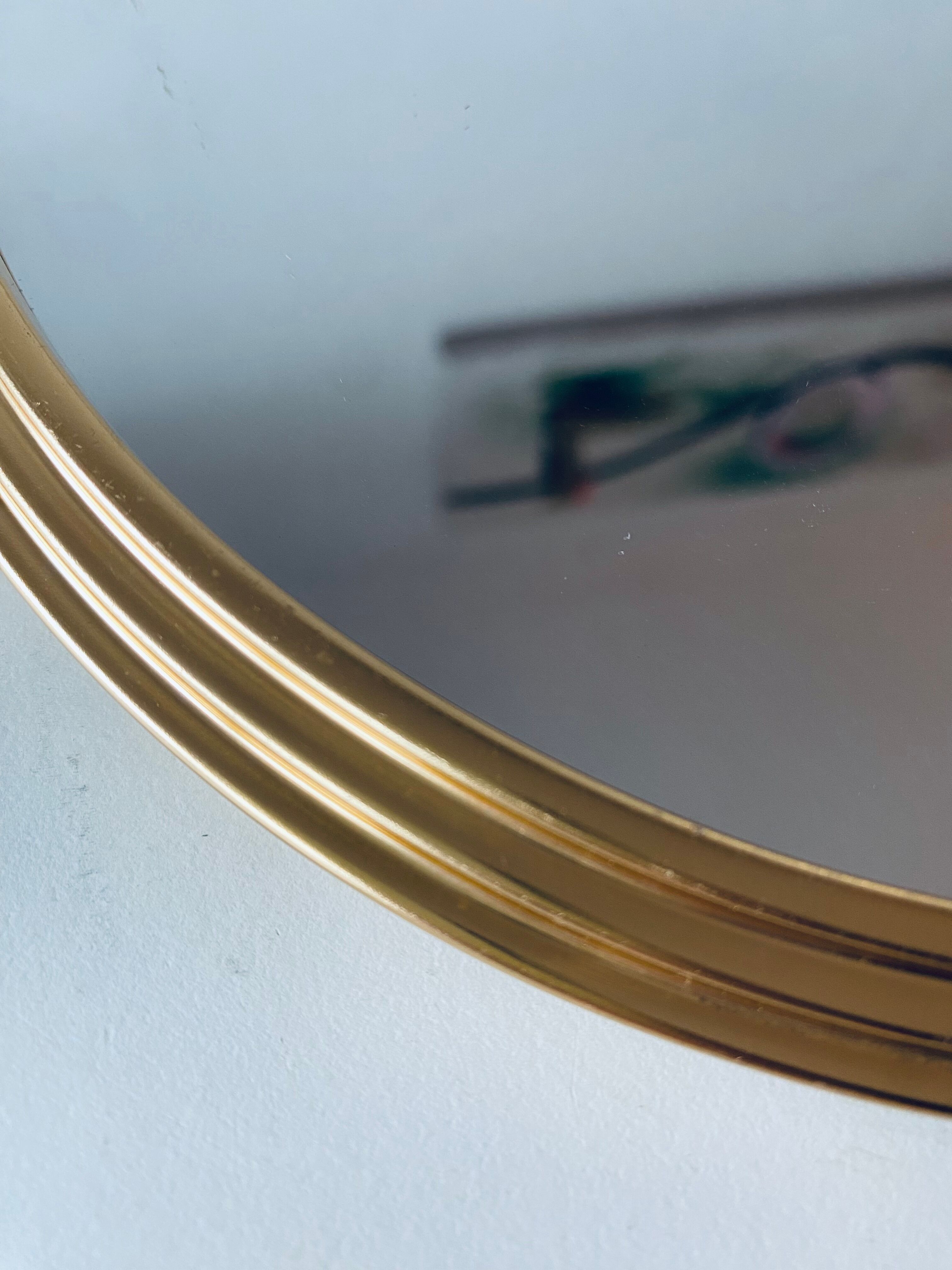 Vintage brass mirror