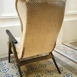 Fauteuil Wing chair à système de relaxation année 50/60