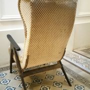 Fauteuil Wing chair à système de relaxation année 50/60