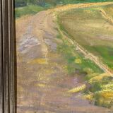 Tableau ancien, paysage bord d’un étang, Signé Michel Loche ( 1897;1976)