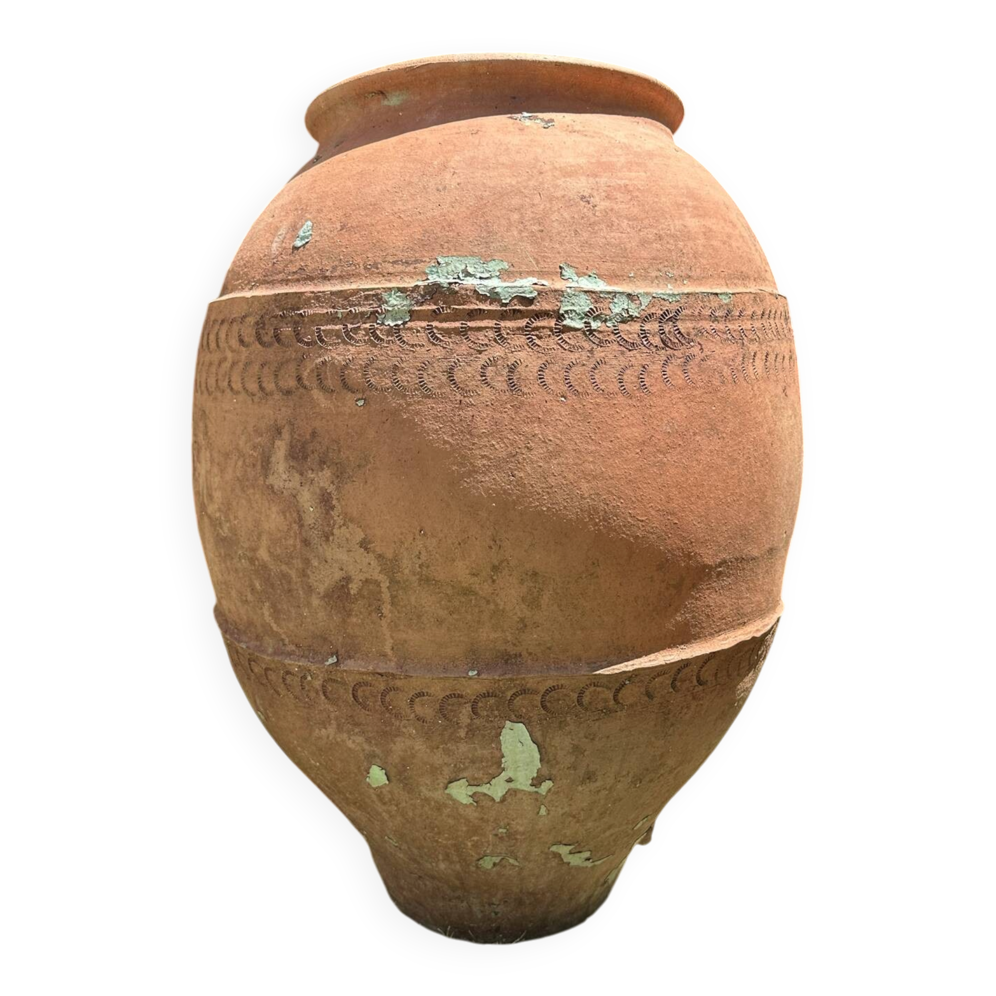 19th-century terracotta pottery jar