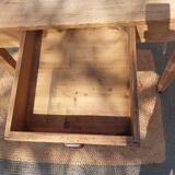 wooden bistro table, vintage, countryside, bohemian