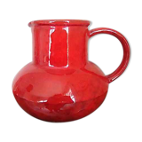Red ceramic pitcher