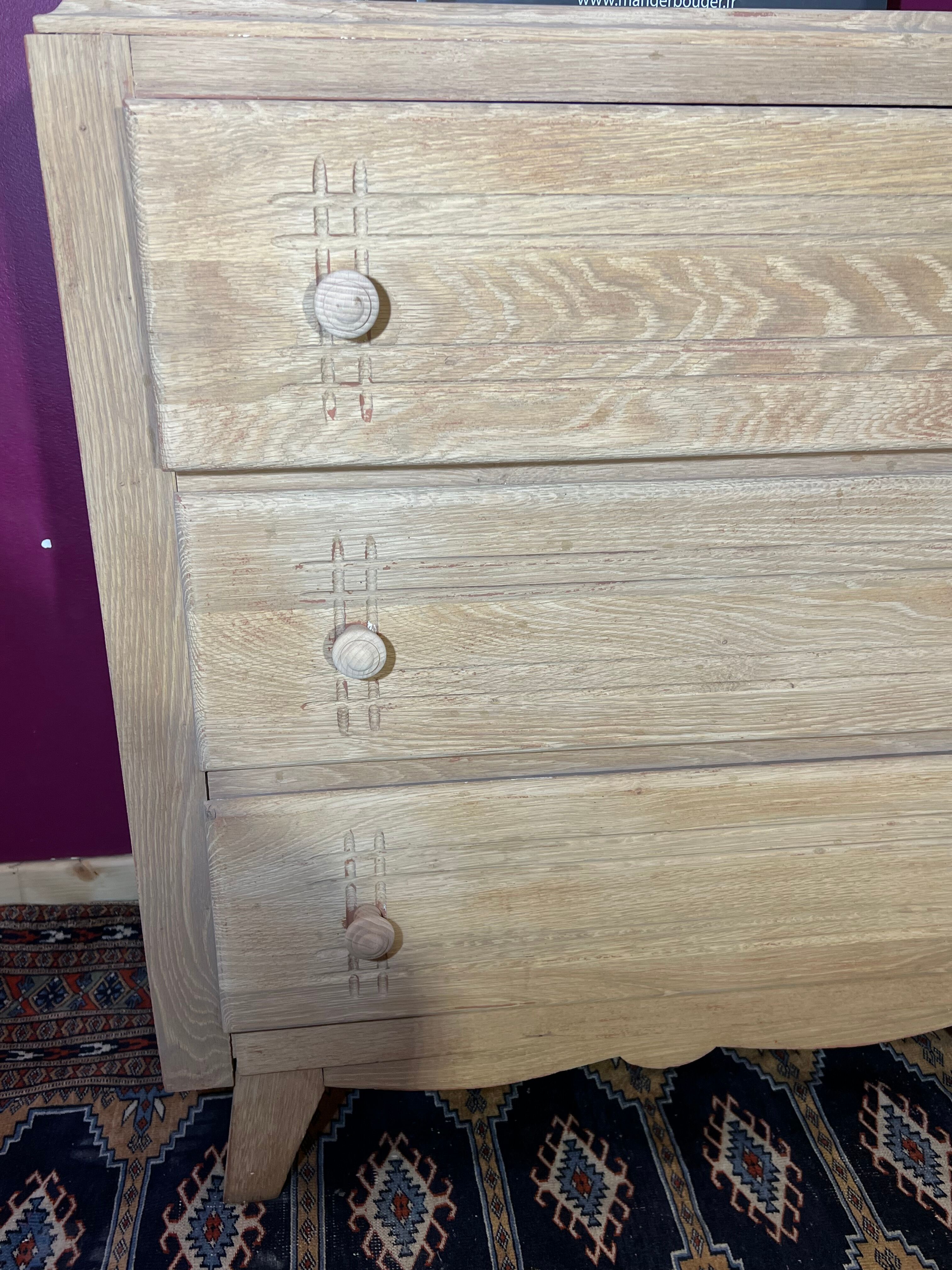 Chest of drawers 3 drawers art deco in wood