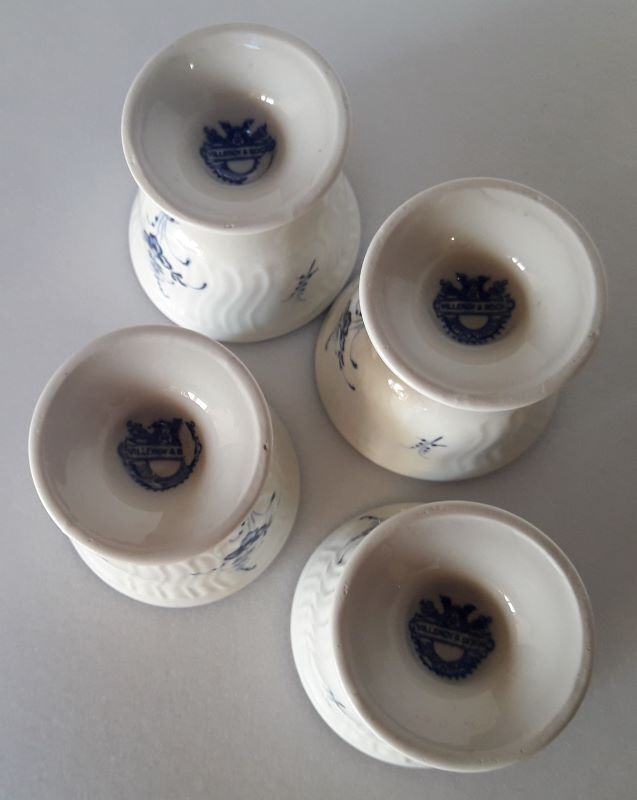 Coquetier x4 Villeroy and Boch collection old Luxembourg
