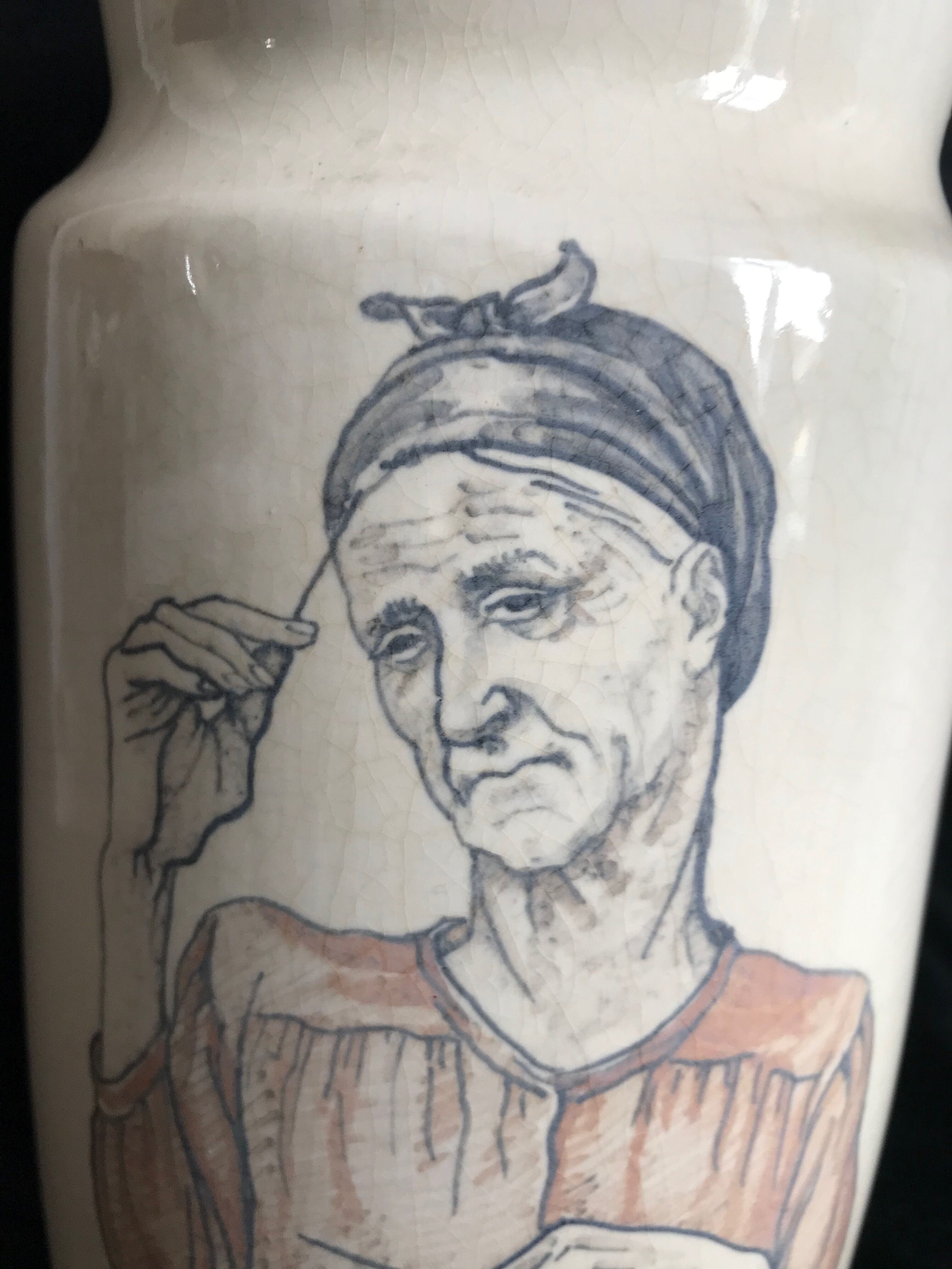 Vase signed by the artist E D - Cazalas