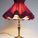 Brass lamp and silk lampshade