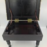 Foot rest chest studded fabric vintage studded